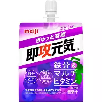 MEIJI Sokogan Genki Jelly Iron & Multivitamin со вкусом винограда 180 г Perfect Plus Cheer Pack Perfect Plus 1 set