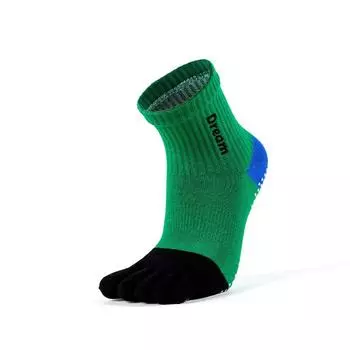 Meikan Beautiful Professional Non-Slip Socks Women s Room Socks Yoga Socks Five Finger Pilates Sports Knee Socks Pressure Socks Green