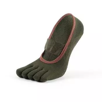 Meikan Yoga Socks Non Slip Professional Female Toe Socks Indoor Fitness Non-Slip Socks Room Socks Pilates Socks Green