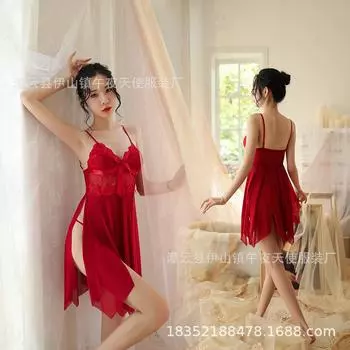 Meilikou европейское и американское сетчатое сексуальное нижнее белье большого размера, юбка из десяти частей, сексуальная женская ночная рубашка с разрезами 7834 M