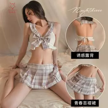 Meilikou летняя новинка косплей лацкан бант лямки школьная форма JK юбка комплект One Size