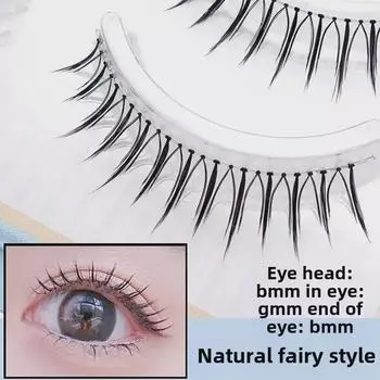 Meiliyue Новые японские накладные ресницы, 5 пар, острые, прозрачный стержень и густые, в стиле феи 026 5 pairs