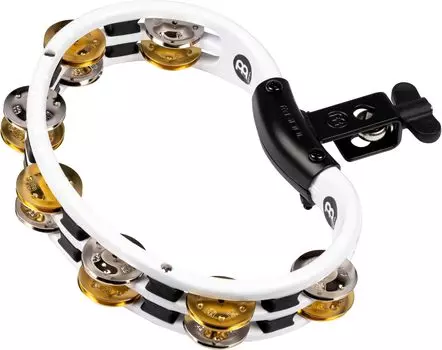 MEINL Percussion ABS Tambourine Jingles Recording-Combo Dual-Alloy TMT2M-WH []