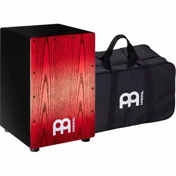MEINL Percussion Cajon Headliner Series, ударная поверхность из американского белого ясеня, чехол Tango Red Fade MCAJ100BK-TRF+ [В комплект входит оригинал] []