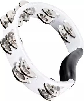 MEINL Percussion Headliner Series Hand Held ABS Tambourine HTMT1WH []