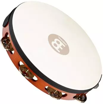 MEINL Percussion Meinel Tambourine Традиционный деревянный тамбурин из козьей кожи со стальными джинглами 1 ряд TAH1AB []