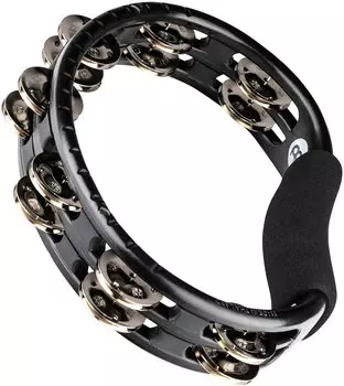 MEINL Percussion Traditional ABS Tambourine Steel Jingles Black TMT1BK []
