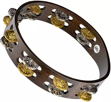 MEINL Percussion Vintage Wood Tambourine Jingles Dual-Alloy TA2VM-WB []