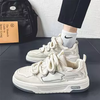 Meiretu Весенние мужские кроссовки на толстой подошве в гонконгском стиле 973 43 чёрный/белый