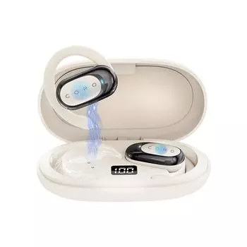 Meisei Bluetooth Air Wireless не блокирует ухо Single Clear Совместимость с iPhone Beige 5.3 Гарнитура, Проводимость, Наушники, Ухо, Крючок,