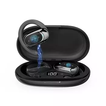 Meisei Bluetooth Air Wireless не блокирует ухо Single Clear, совместимо с iPhone Black 5.3 Гарнитура, Проводимость, Наушники, Уши, Крючок,