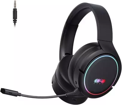 Meisei Gaming Headset Wireless Headsets Bluetooth Over Ear Headset Jack 2WAY Connection Герметичный 50-мм драйвер Легкая конструкция со съемным