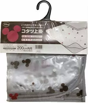 MEIWA Kotatsu Top Energy Saving and Heat Retention Stain 190 x 190 Simple Mickey Cover, Effect, Prevention, см, Прозрачный, чистый