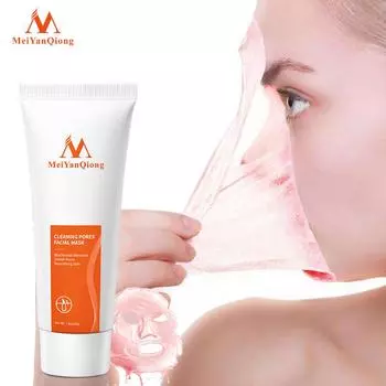 MeiYanQiong Глубоко очищающий очищающий отшелушивающий пилинг с черной грязью маска для лица для удаления угрей маска для лица клубника средство для удаления прыщей в носу уход за лицом 1pcs