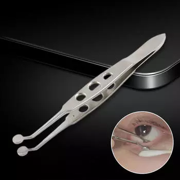 Мейбомианская железа, офтальмологический высокоточный зажим для пальпебрального массажа Large Round Head