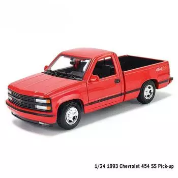 Мейчи Фигура 1:24 1993 Chevrolet 454 SS пикап грузовик транспортер имитация литой автомобиль модель поделки украшения коллекция игрушка мальчик подарок на день рождения красный