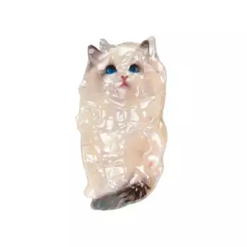 Мейн-кун Животное Зажим-акула Рэгдолл Акриловый Зажим для волос с животным Креативный Зажим-краб для волос в виде кошки Вечеринка F