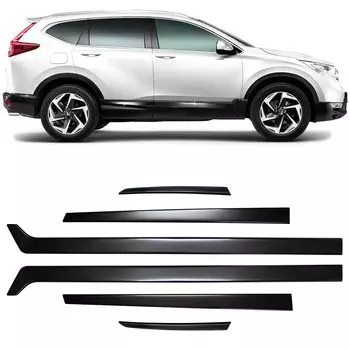 MEKOMEKO Honda Side Door Mould Door Trim Garnish Side Skirt Side Door Garnish Mould Side Garnish Accessories Exterior Parts Stainless Steel 6P August чёрный