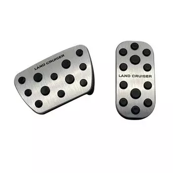 MEKOMEKO Toyota New Land Cruiser 250 Series Накладка на педаль тормоза Накладка на педаль акселератора Безопасное вождение Инструкции по установке В комплекте Идеальная посадка в салоне серебряный