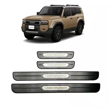 MEKOMEKO Toyota New Land Cruiser 250 Series Scuff Plate Side Step Scuff Protective Seat Door Sill Plate Inside Interior Panel Accessories Dirt