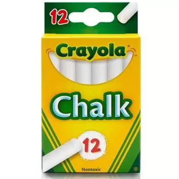 Мел белый Crayola 12 шт 510320 оригинальный продукт