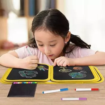 Мел Медведь Доска для рисования Книга Детские игрушки для рисования Набор DIY Волшебная книга для рисования Книжка-раскраска для рисования