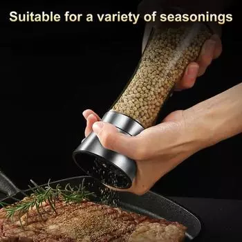 Мельница для перца, 200 мл, экономящая трудозатраты, регулируемая крупность, мельница для соли, перца, специй, ручная солонка, кухонный гаджет