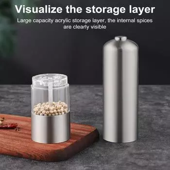 Мельница для перца на батарейках, электрическая мельница для соли, мельница для перца с регулируемой грубостью для домашней кухни