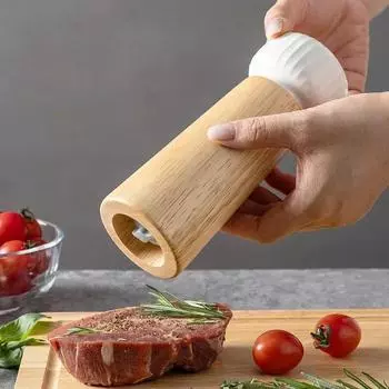 Мельница для перца Ручная бутылка для помола соли с керамическим стержнем Регулируемая шероховатость Мельница для черного перца Шейкер для специй Кухонные принадлежности