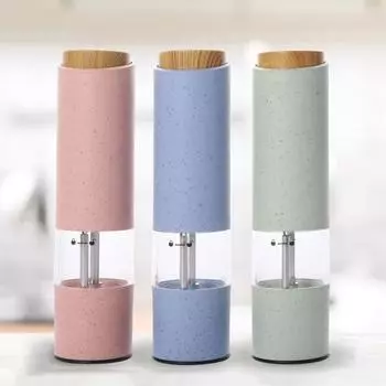 Мельница для перца с видимой регулировкой толщины, удобная электрическая машина для измельчения перца, товары для дома розовый