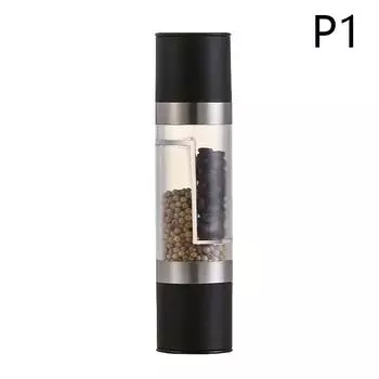 Мельница для соли и перца 2 в 1 ручная мельница для соли и перца из нержавеющей стали с регулируемой керамической мельницей для специй кухонный инструмент Plastic