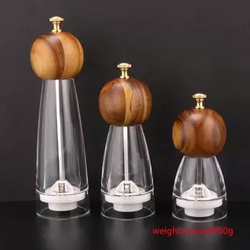 Мельница для соли и перца, деревянные шейкеры с регулируемым керамическим сердечником, прозрачная акриловая ручная мельница для соли и перца