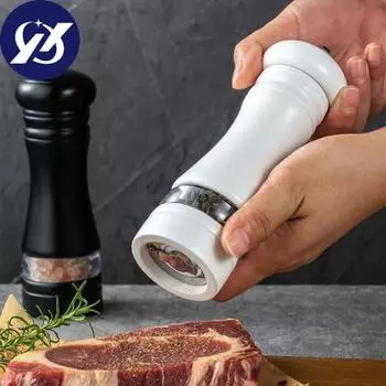 Мельница для специй, регулируемая степень грубости для ресторана, большая емкость, ручная мельница для перца, бутылка для приправ, отличная притирка, большая емкость чёрный