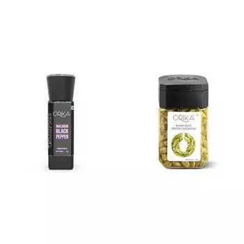 МЕЛЬНИЦА ДЛЯ ЧЕРНОГО ПЕРЦА MALABAR (50 гМ) IDUKKI BOLD зеленыйКАРДАМОН (Банка 60 г)