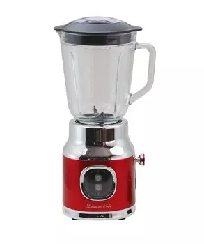 Мельница-миксер в стиле ретро, красная стеклянная чашка с мельницей для льда, совместимая с кофемолкой объемом 1 л, с рецептом, стеклянный миксер, ретро-миксер, смузи-машина, соковыжималка D&S DS.8571