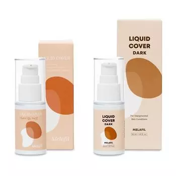 Melafil Vitiligo Cover Liquid Light + Dark Set White Spot Cover Agent, Light + Dark Set, 1 piece
