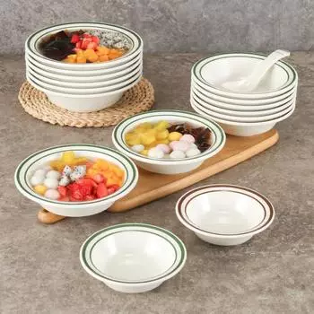 Меламиновая десертная миска в гонконгском стиле, утолщенная пластиковая сахарница, креативные миски для риса рамен разных размеров, кухонная утварь, инструменты для кухни