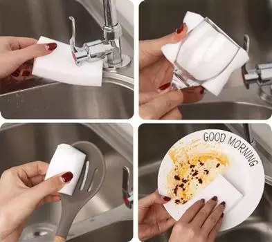 Меламиновая губка Magic Sponge Eraser Eraser Cleaner Чистящие губки для кухни и ванной комнаты Инструменты для уборки 10*6*2 см