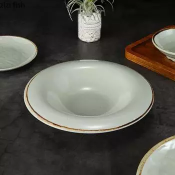 Меламиновая соломенная шляпа Тарелка Обеденная тарелка Фруктовая глубокая тарелка Салатница Тарелка для стейков в западном стиле Десертная чаша Диск-поднос для закусок