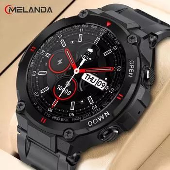 MELANDA 2023 Новые Смарт-часы Для Мужчин Bluetooth Вызов Full Touch Смарт-часы Водонепроницаемые Спортивные Фитнес-Трекер Пользовательские Циферблаты Часы 400 мАч