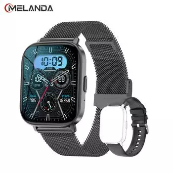 MELANDA 2,01-дюймовый экран Bluetooth Call Smart Watch Мужские спортивные фитнес-часы IP68 Водонепроницаемые Smartwatch для Android IOS G127