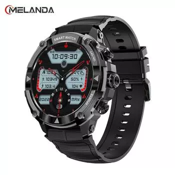 Melanda новые мужские умные часы с Bluetooth и вызовом, 1,39 дюйма, монитор сердечного ритма, спортивный фитнес-трекер, IP68, умные часы для IOS Android