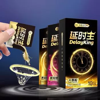 MELEON 10 шт. Презервативы с частицами для мужчин, задержка эякуляции, латексные, длительные, для мужчин 10pcs/box