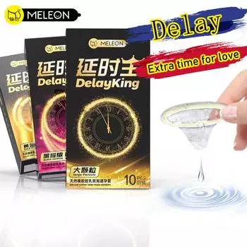 MELEON Частицы Презервативы для мужчин Пенис Насадка Задержка Эякуляции Латекс Длительный Condones Sexulaes Игрушки для Взрослых Sexshop 1 Box of 10Pcs
