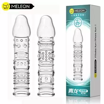 MELEON Удлинительные рукава для пениса Секс-игрушки для мужчин Задержка эякуляции Многоразовые 1PCS