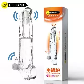 MELEON Удлинитель пениса Вибратор Удлинитель Многоразовые презервативы Мягкая Задержка Эякуляции Насадка для члена Взрослые Секс-Игрушки для Мужчин A