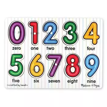 Melissa & Doug Number Top Puzzle MD3273, популярные корейские головоломки