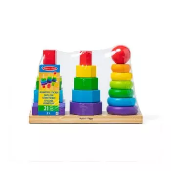 Мелисса Дуг деревянная игрушка башня для укладки 3 типа строительных блоков подлинные 567 и