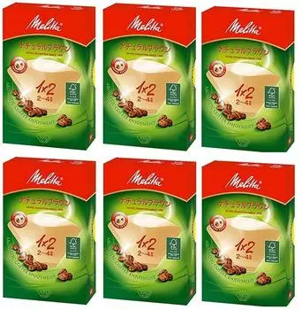 Фильтр для кофе Melitta Brown 100 шт. x 3 коробки Aroma Magic Natural Brown для чашек 100 шт. x 3 коробки x 2 набора [Оптовая закупка] 2-4