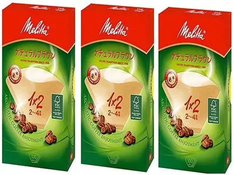 Melitta Фильтр для кофе Коричневый 100 листов x 3 коробки Aroma Magic Natural Коричневый на 2-4 чашки 100 листов x 3 коробки 593181